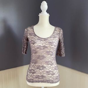 Mudd lace over shirt